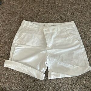 White Jean Shorts